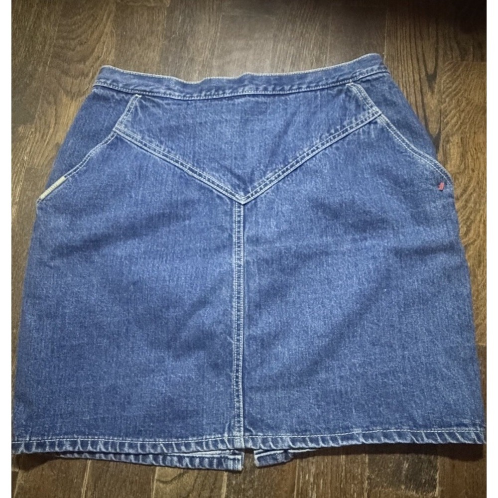 Vintage Gitano Denim Skirt Size 18 Straight Dark Blue Jean‎ Below Knee Midi